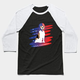 Dog with american football helmet Baseball T-Shirt